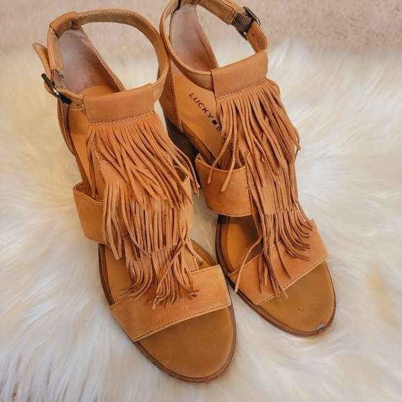 Lucky Brand Leesha Heeled Sandal 8 - Picture 1 of 10